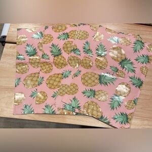 10x13(20) Pink Pineapple Print Bags